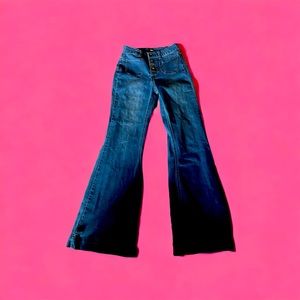 Fashion Nova Button Fly Bell Bottom Jeans.